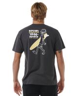 The Rip Curl Mens Surfer Dude T-Shirt in Washed Black