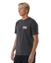 The Rip Curl Mens Surfer Dude T-Shirt in Washed Black