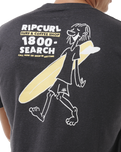 The Rip Curl Mens Surfer Dude T-Shirt in Washed Black