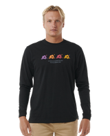 The Rip Curl Mens Surf Revival Hoffman Long Sleeve T-Shirt in Black