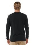 The Rip Curl Mens Surf Revival Hoffman Long Sleeve T-Shirt in Black