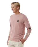 The Rip Curl Mens SWC Breaker Long Sleeve T-Shirt in Mushroom