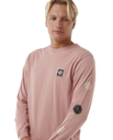 The Rip Curl Mens SWC Breaker Long Sleeve T-Shirt in Mushroom