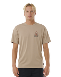 The Rip Curl Mens VaporCool Search Stack T-Shirt in Sand Dune