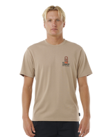 The Rip Curl Mens VaporCool Search Stack T-Shirt in Sand Dune