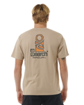 The Rip Curl Mens VaporCool Search Stack T-Shirt in Sand Dune