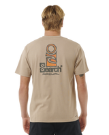 The Rip Curl Mens VaporCool Search Stack T-Shirt in Sand Dune