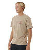 The Rip Curl Mens VaporCool Search Stack T-Shirt in Sand Dune