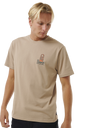 The Rip Curl Mens VaporCool Search Stack T-Shirt in Sand Dune