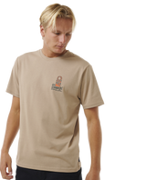 The Rip Curl Mens VaporCool Search Stack T-Shirt in Sand Dune