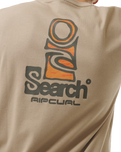 The Rip Curl Mens VaporCool Search Stack T-Shirt in Sand Dune