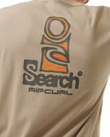 The Rip Curl Mens VaporCool Search Stack T-Shirt in Sand Dune