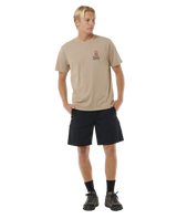 The Rip Curl Mens VaporCool Search Stack T-Shirt in Sand Dune