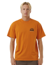 The Rip Curl Mens VaporCool Search Trek T-Shirt in Orange Amber