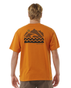 The Rip Curl Mens VaporCool Search Trek T-Shirt in Orange Amber