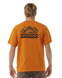 The Rip Curl Mens VaporCool Search Trek T-Shirt in Orange Amber