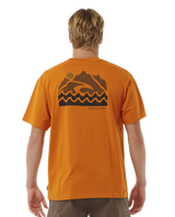 The Rip Curl Mens VaporCool Search Trek T-Shirt in Orange Amber