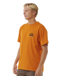 The Rip Curl Mens VaporCool Search Trek T-Shirt in Orange Amber