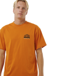 The Rip Curl Mens VaporCool Search Trek T-Shirt in Orange Amber