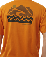 The Rip Curl Mens VaporCool Search Trek T-Shirt in Orange Amber