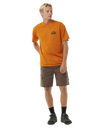 The Rip Curl Mens VaporCool Search Trek T-Shirt in Orange Amber