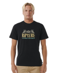 The Rip Curl Mens Horizon T-Shirt in Black