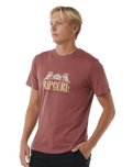 The Rip Curl Mens Horizon T-Shirt in Apple Butter