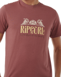 The Rip Curl Mens Horizon T-Shirt in Apple Butter