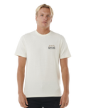 The Rip Curl Mens Down The Line T-Shirt in Bone