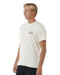 The Rip Curl Mens Down The Line T-Shirt in Bone