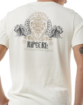 The Rip Curl Mens Down The Line T-Shirt in Bone