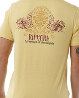 The Rip Curl Mens Down The Line T-Shirt in Straw