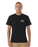 The Rip Curl Mens Down The Line T-Shirt in Black