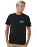 The Rip Curl Mens Down The Line T-Shirt in Black