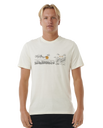 The Rip Curl Mens Up The Line T-Shirt in Bone