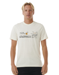 The Rip Curl Mens Up The Line T-Shirt in Bone