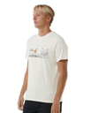 The Rip Curl Mens Up The Line T-Shirt in Bone