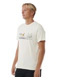 The Rip Curl Mens Up The Line T-Shirt in Bone