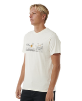 The Rip Curl Mens Up The Line T-Shirt in Bone