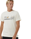 The Rip Curl Mens Up The Line T-Shirt in Bone