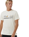 The Rip Curl Mens Up The Line T-Shirt in Bone