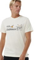 The Rip Curl Mens Up The Line T-Shirt in Bone