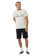 The Rip Curl Mens Up The Line T-Shirt in Bone