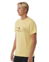 The Rip Curl Mens Up The Line T-Shirt in Straw