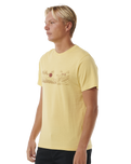 The Rip Curl Mens Up The Line T-Shirt in Straw