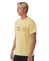 The Rip Curl Mens Up The Line T-Shirt in Straw