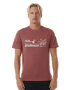 The Rip Curl Mens Up The Line T-Shirt in Apple Butter