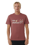 The Rip Curl Mens Up The Line T-Shirt in Apple Butter