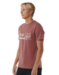 The Rip Curl Mens Up The Line T-Shirt in Apple Butter