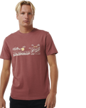 The Rip Curl Mens Up The Line T-Shirt in Apple Butter